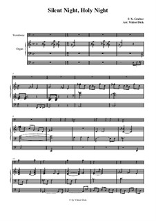 For solo instrument and organ: Für Posaune und Orgel by Franz Xaver Gruber