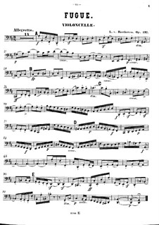 Fuge für Streichquintett in D-dur, Op.137: Cellostimme by Ludwig van Beethoven