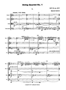 String Quartet No.1, MME6: String Quartet No.1 by Malcolm Dedman