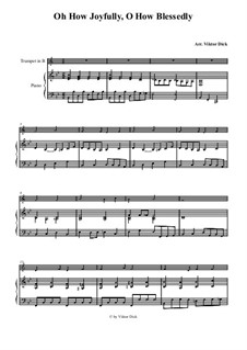 O du fröhliche: Für Trompete in B und Klavier by folklore