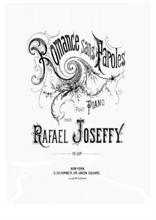 Romance sans paroles: Für einen Interpreten by Rafael Joseffy