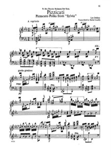 Sylvia: Pizzicati, for piano by Léo Delibes