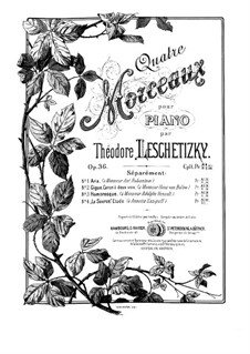 Vier Stücke, Op.36: Vollsammlung by Theodor Leschetizky