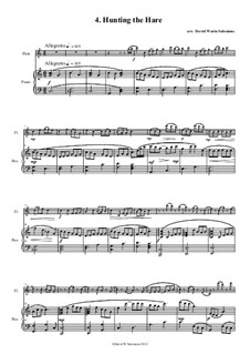 No.4 Hunting the Hare: Für Flöte und Piano by folklore, David W Solomons