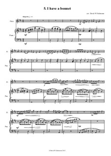 No.5 I Have a Bonnet: Für Flöte und Piano by folklore, David W Solomons