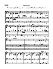 Komm, Schöpfer, Geist, kehr bei uns ein (Präludium und Fughette): Komm, Schöpfer, Geist, kehr bei uns ein (Präludium und Fughette) by Roman Jungegger