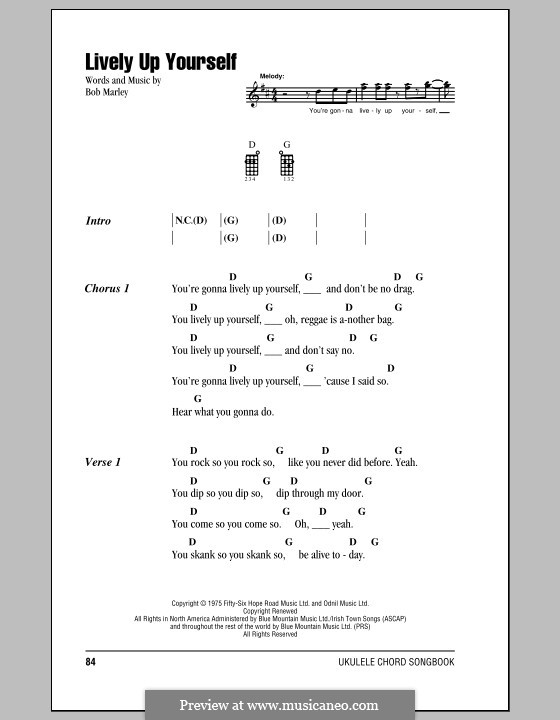 Lively Up Yourself: Für Ukulele by Bob Marley