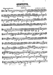 Streichquintett in C-Dur, Op.29: Violastimme II by Ludwig van Beethoven