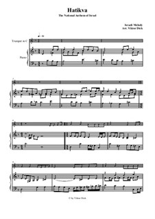 HaTikwa: Für Trompete in C und Klavier by folklore