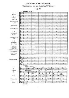 Vollständiger Satz: Partitur by Edward Elgar