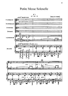 Petite Messe Solennelle: Vollsammlung by Gioacchino Rossini