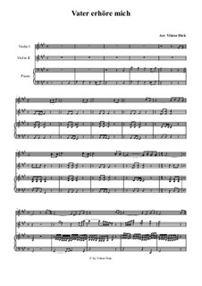 Vater erhöre mich: Für zwei Violinen und Klavier by folklore