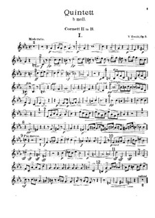 Blechbläserquintett Nr.1 in b-Moll, Op.5: Kornettstimme II by Victor Ewald