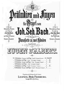 Präludium und Fuge No.11 in G-Dur, BWV 541: Bearbeitung für Klavier by Johann Sebastian Bach