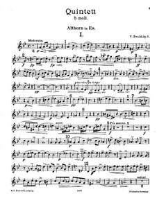 Blechbläserquintett Nr.1 in b-Moll, Op.5: Althornstimme by Victor Ewald