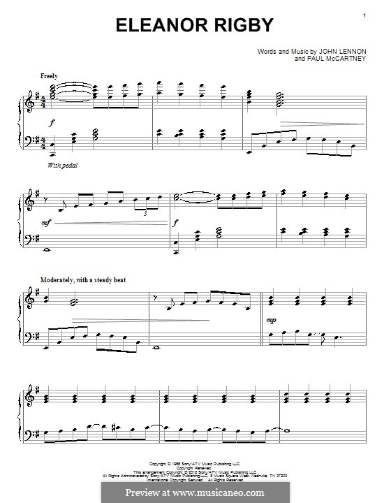 Piano version: Für einen Interpreten by John Lennon, Paul McCartney