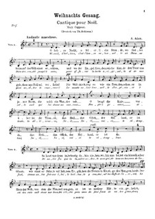 Vocal version: For voice, piano and harmonium – solo part by Adolphe Adam