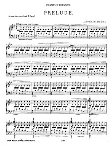 Chants d'Espagne, Op.232: Vollsammlung by Isaac Albéniz