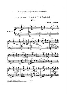 Sechs spanische Tänze, Op.37: Vollsammlung by Isaac Albéniz