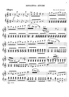 Aqua Sonatina for piano: Third movement by Edward Kalendar
