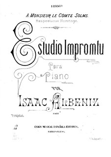 Estudio impromptu, Op.56: Für einen Interpreten by Isaac Albéniz