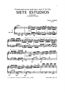 Sieben Etüden, Op.65: Vollsammlung by Isaac Albéniz