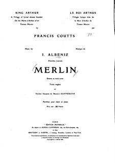 Merlin: Klavierauszug mit Singstimmen by Isaac Albéniz