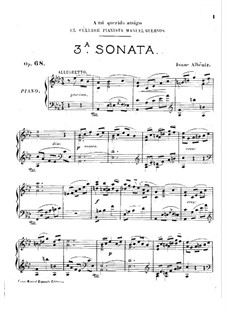 Klaviersonate Nr.3, Op.68: Für einen Interpreten by Isaac Albéniz