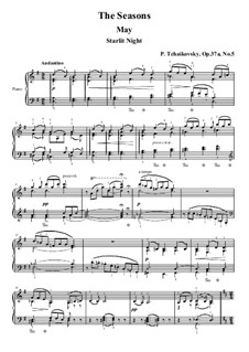 Nr.5 Mai (Weisse Nächte): Für Klavier (Noten von hohem Qualität) by Pjotr Tschaikowski