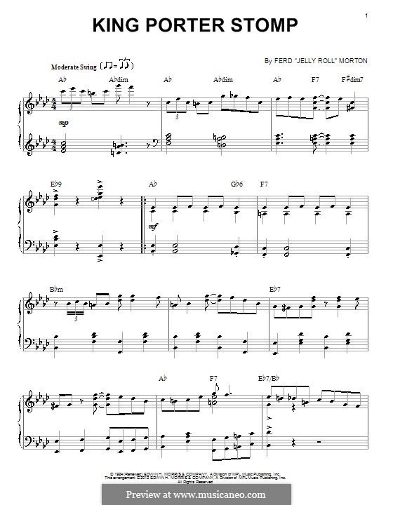 King Porter Stomp: Für Klavier by Jelly Roll Morton
