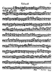 Konzerte Nr.7-12: Cellostimme by Tomaso Albinoni
