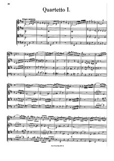 Streichquartett Nr.1 in D-Dur: Vollpartitur by Johann Georg Albrechtsberger