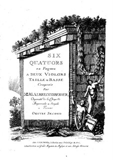 Sechs Streichquartette, Op.2: Violinstimme II by Johann Georg Albrechtsberger