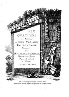 Sechs Streichquartette, Op.2: Violastimme by Johann Georg Albrechtsberger