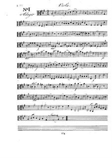 Sechs Streichquartette, Op.21: Violastimme by Johann Georg Albrechtsberger