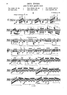 Zwei Etüden für die linke Hand allein, Op.735: Für Klavier by Carl Czerny