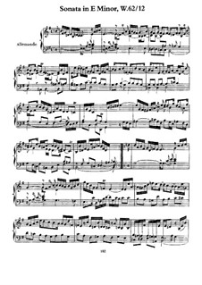 Sonate für Tasteninstrumente in e-Moll, H 66 Wq 62:12: Für einen Interpreten by Carl Philipp Emanuel Bach
