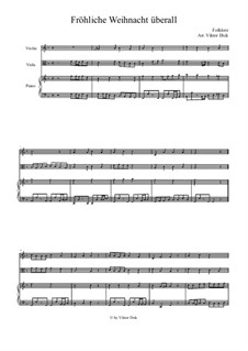 Fröhliche Weihnacht überall: Für Bratsche und Klavier by folklore