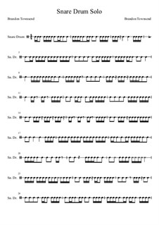 Snare Drum Solo von B. Townsend - Noten auf MusicaNeo