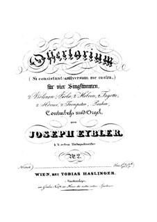 Si consistant, HV 86: Stimmen by Joseph Eybler