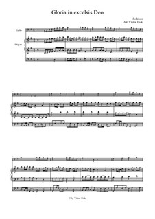 Gloria in Excelsis Deo: Für Cello und Orgel by folklore