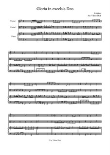 Gloria in Excelsis Deo: Für Violine, Viola und Klavier by folklore