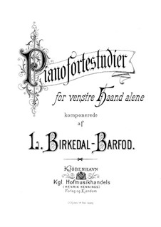 Klavieretüden für die linke Hand: Für einen Interpreten by Ludvig Birkedal-Barfod