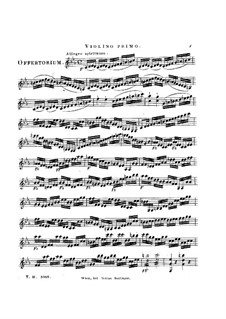 Si consistant, HV 86: Violinstimme I by Joseph Eybler