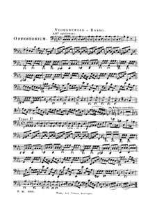 Si consistant, HV 86: Cello- und Kontrabass-Stimme by Joseph Eybler