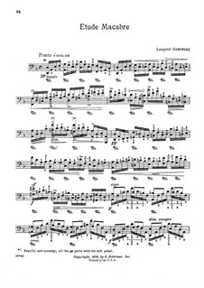 Etude macabre in d-Moll: Für die linke Hand allein by Leopold Godowsky