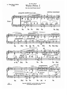 Walzer-Poem: Waltz-Poem No.1 for the left hand alone by Leopold Godowsky