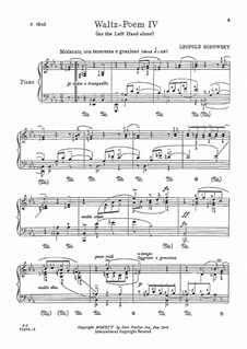 Walzer-Poem: Waltz-Poem No.6 for the left hand alone by Leopold Godowsky