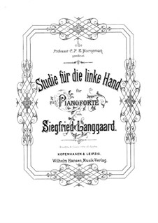 Studie für die linke Hand allein: Für Klavier by Siegfried Langgaard
