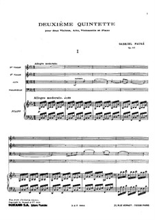 Klavierquintett Nr.2 in c-Moll, Op.115: Vollpartitur by Gabriel Fauré